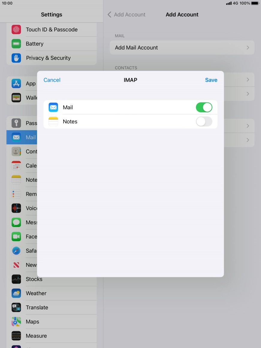 Press Save. Your email account has now been set up. To select more settings for incoming and outgoing server, proceed with the following steps. Press Save. Your email account has now been set up. To select more settings for incoming and outgoing server, proceed with the following steps.
