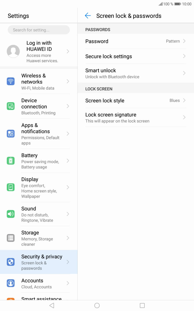 Press Password and key in the current lock code. Press Password and key in the current lock code.