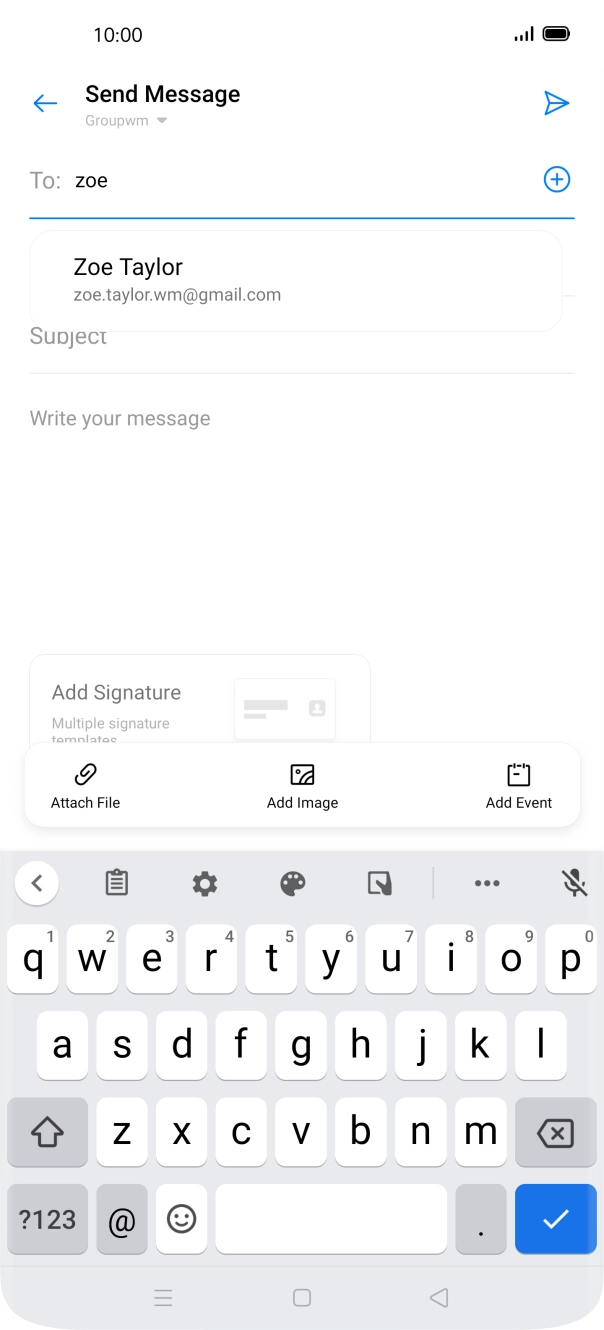 Press the required contact. Press the required contact.