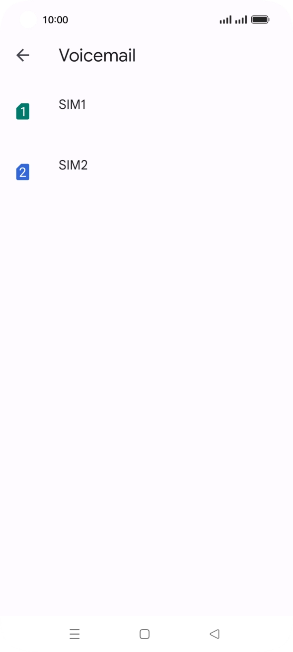 Press the required SIM.