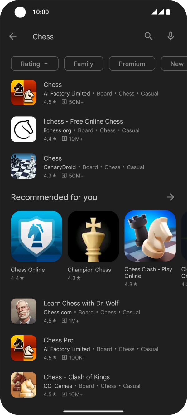 Press the required app.