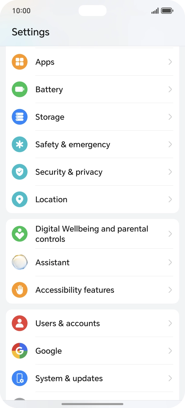 Press Users & accounts. Press Users & accounts.