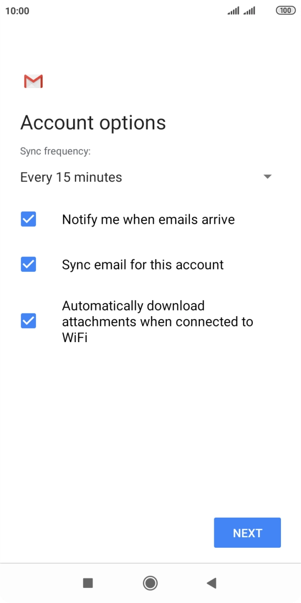Press the drop down list below 'Sync frequency:'. Press the drop down list below 'Sync frequency:'.