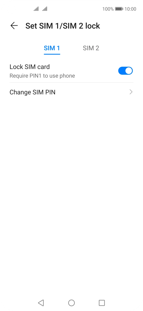 Press the required SIM.