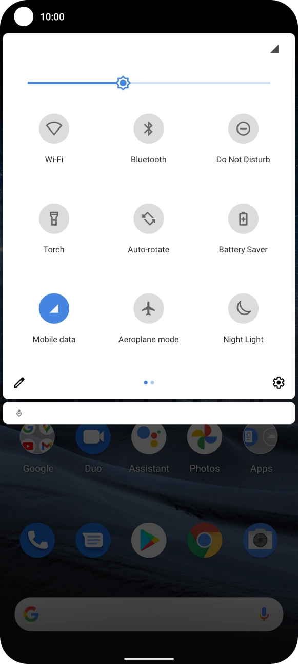 Press the settings icon. Press the settings icon.