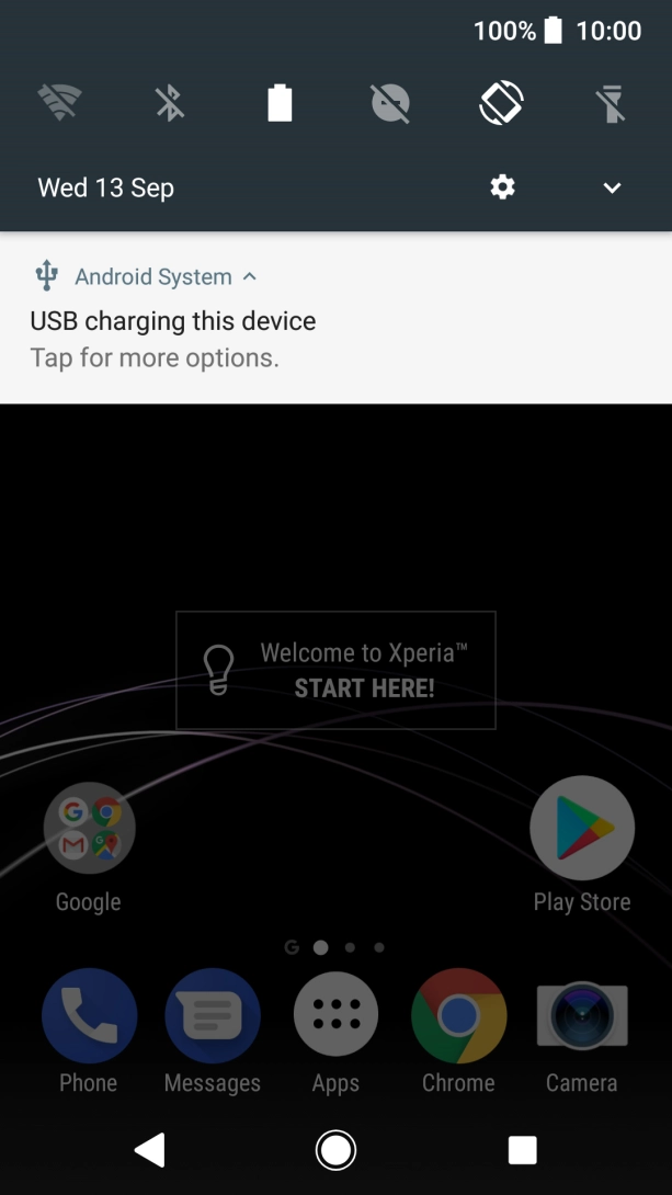 Press the connection icon.