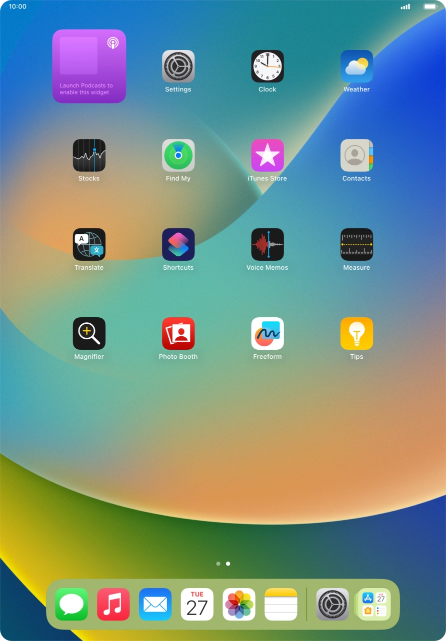 If you're using a Widget Stack: slide up or down on the stack to select the required widget.
