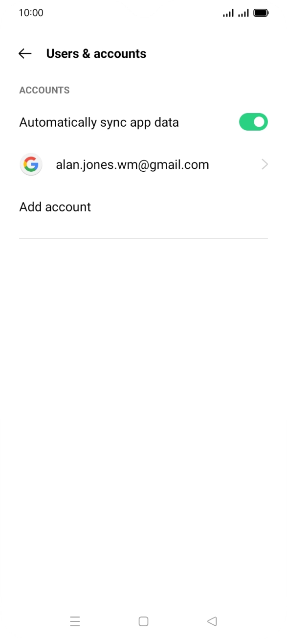 Press Add account. Press Add account.