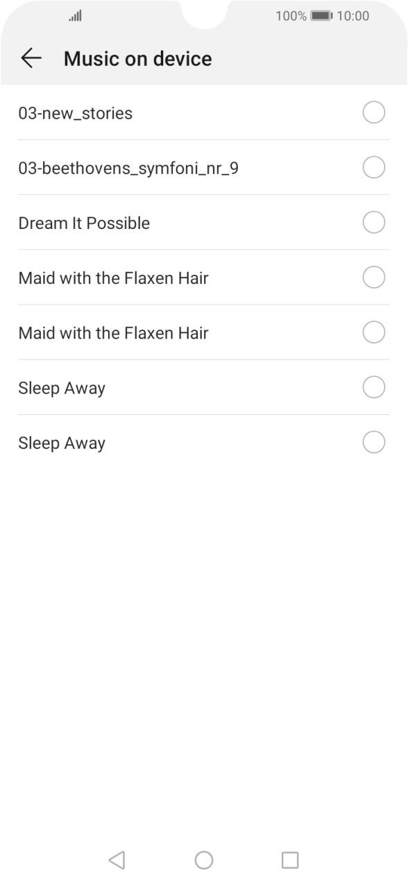 Press the required ring tones to hear them.