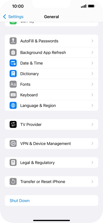 Press Transfer or Reset iPhone.