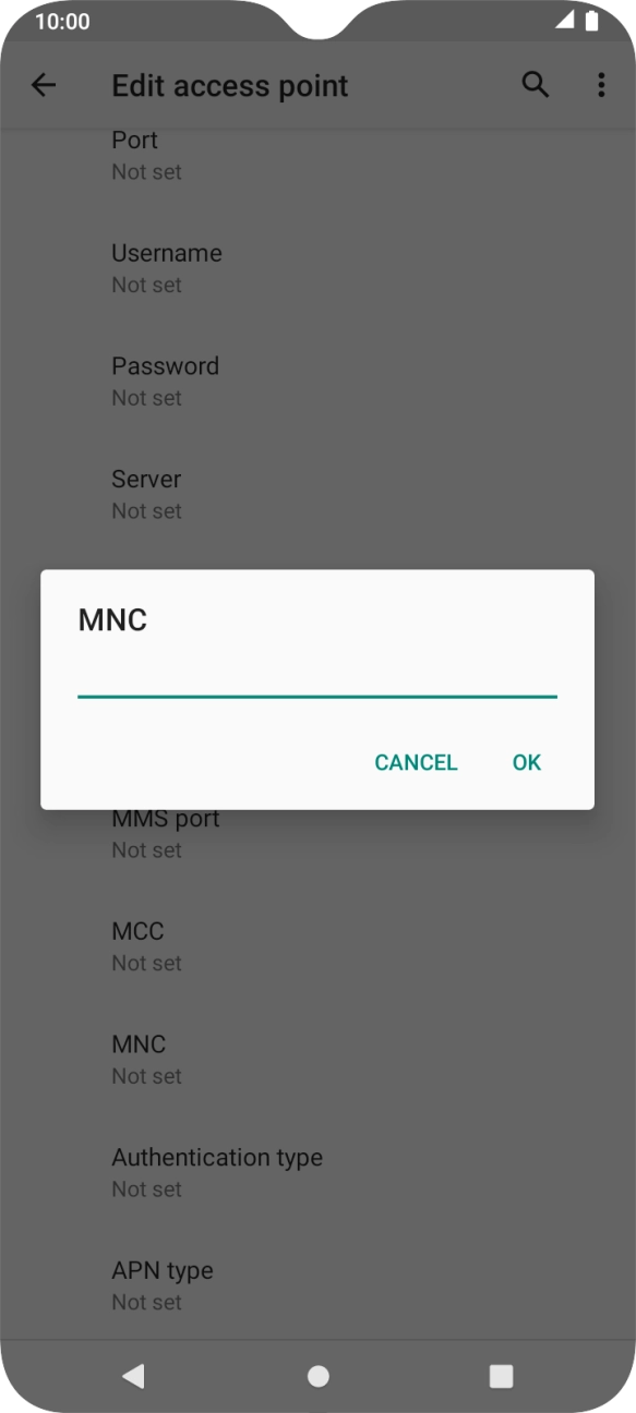 Key in 10 and press OK. Key in 10 and press OK.