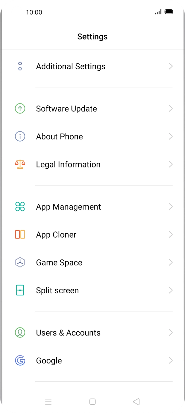 Press Users & Accounts. Press Users & Accounts.