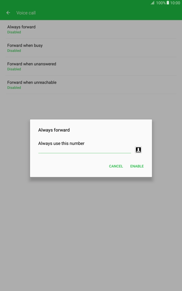 Key in 901 and press ENABLE.