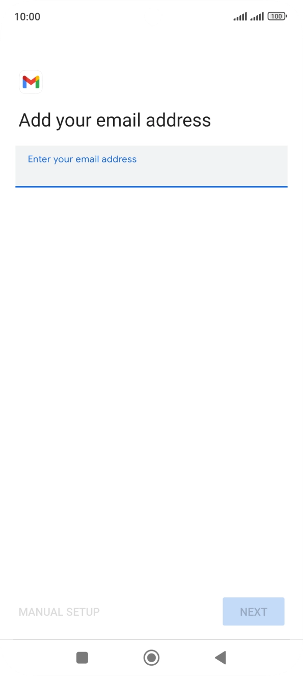 Press the field below 'Enter your email address' and key in your email address. Press the field below 'Enter your email address' and key in your email address.