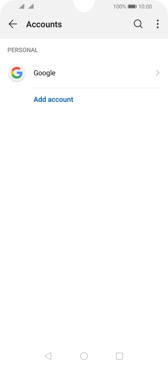 Press the required account.