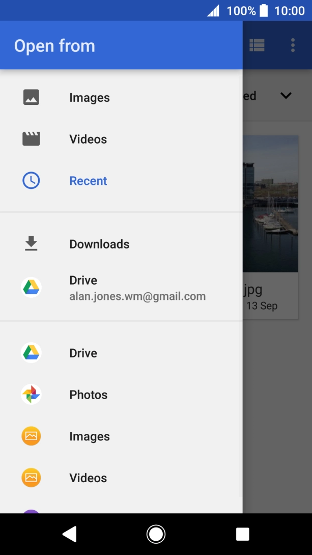 Press Images and go to the required folder.