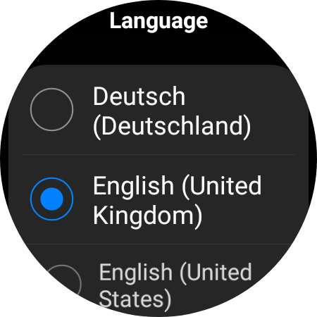 Press the required language.