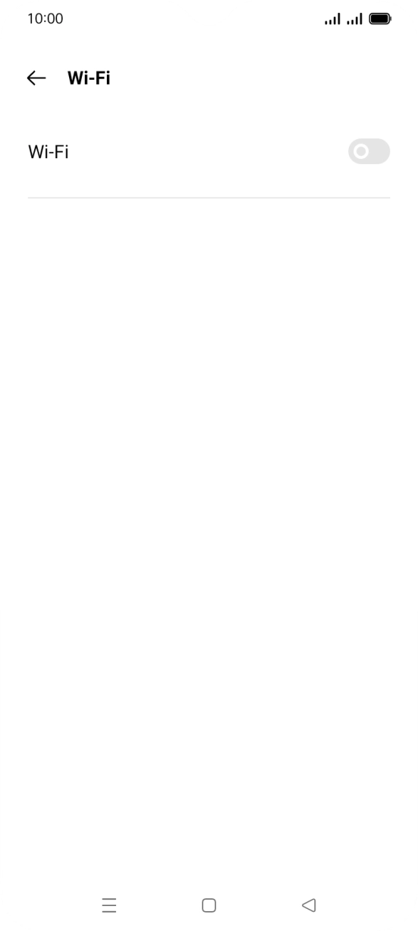 Press the indicator next to 'Wi-Fi' to turn on the function. Press the indicator next to 'Wi-Fi' to turn on the function.
