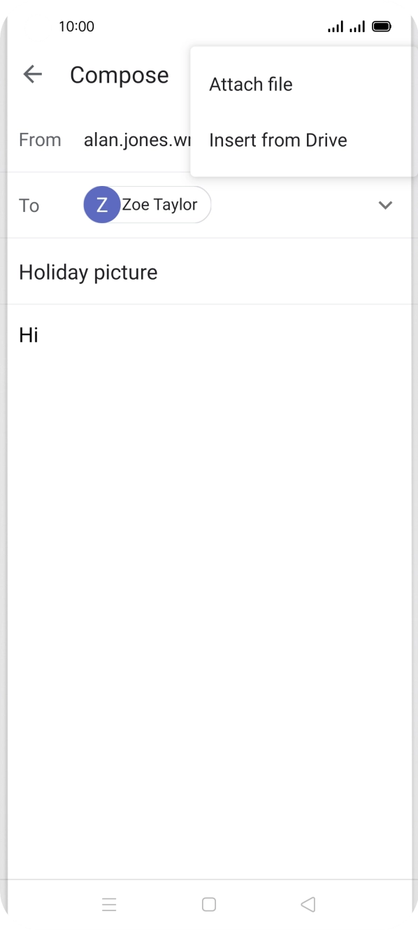 Press Attach file and go to the required folder.