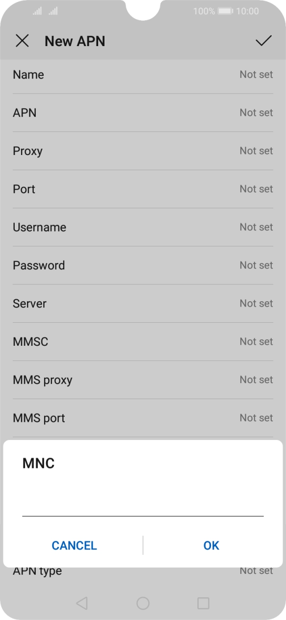 Key in 10 and press OK.