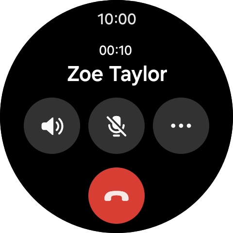 Press the end call icon.
