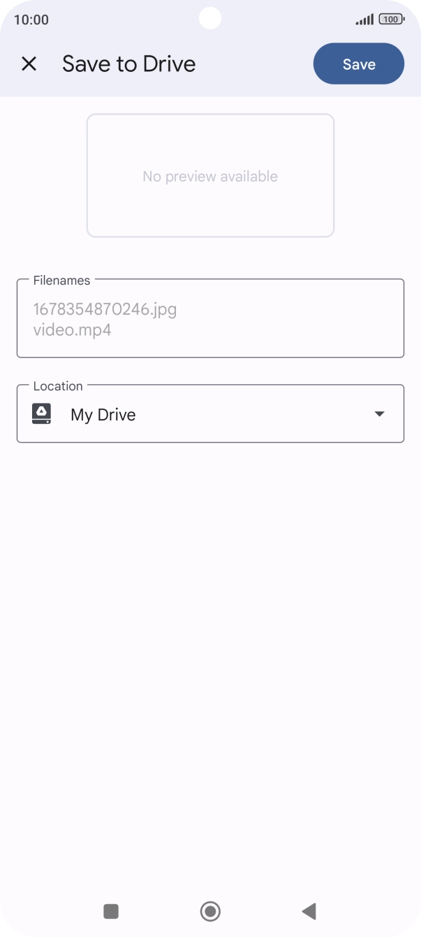 Press the field below 'Location' and go to the required folder. Press the field below 'Location' and go to the required folder.