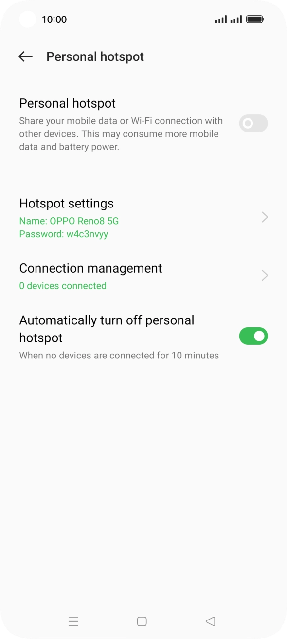 Press Hotspot settings. Press Hotspot settings.