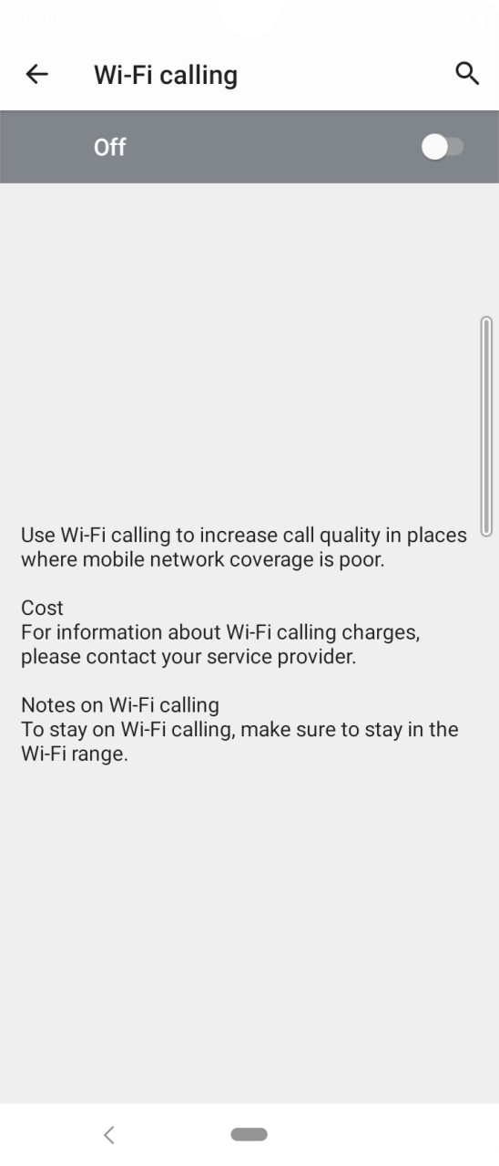 Press the indicator to turn the function on or off.