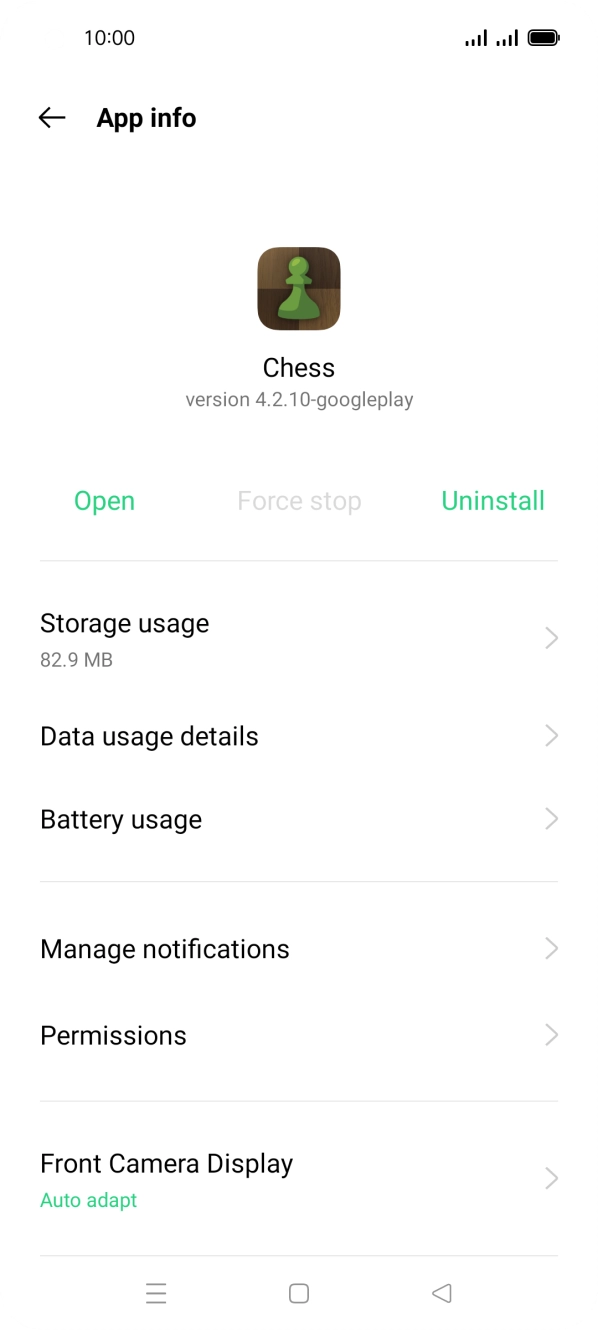 Press Storage usage.