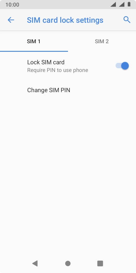 Press the required SIM.