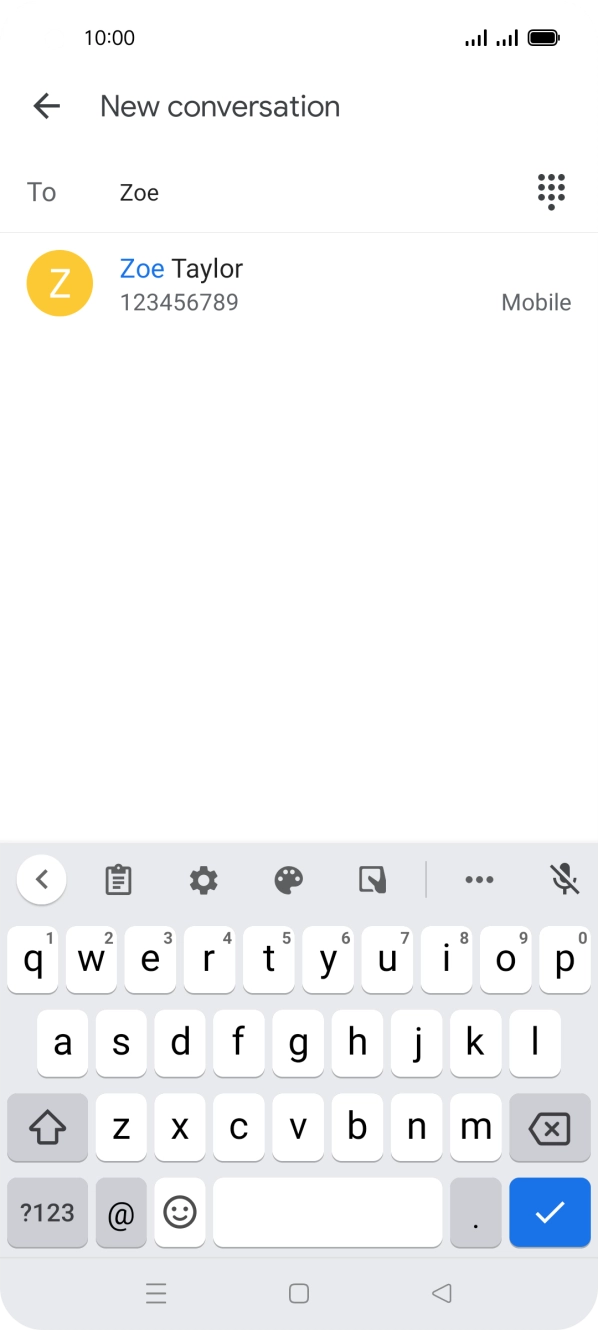 Press the required contact. Press the required contact.
