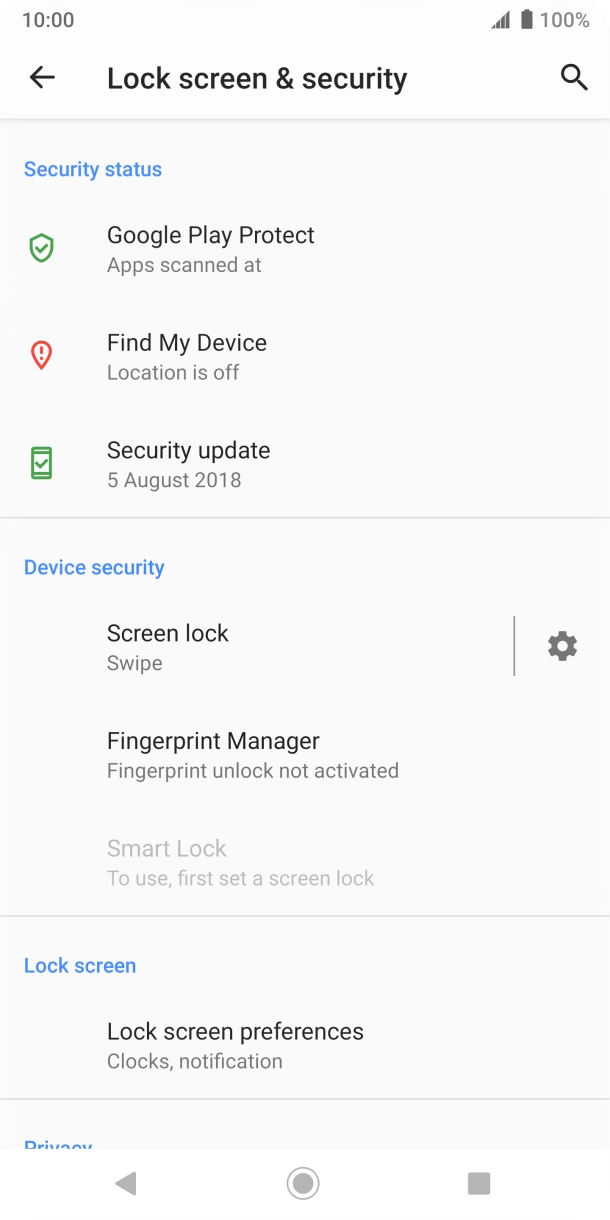 Press Fingerprint Manager. Press Fingerprint Manager.