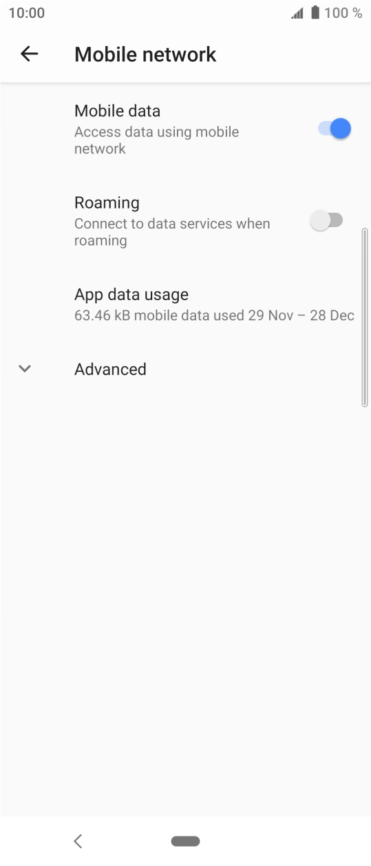 Press Advanced. Press Advanced.