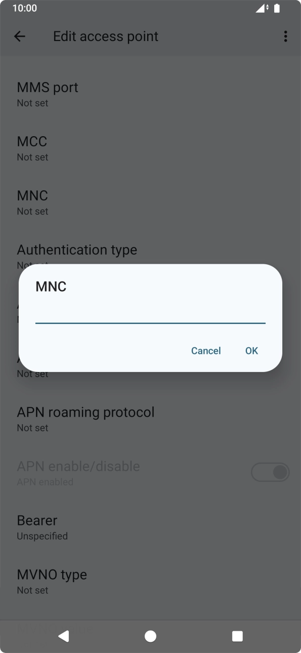 Key in 10 and press OK. Key in 10 and press OK.