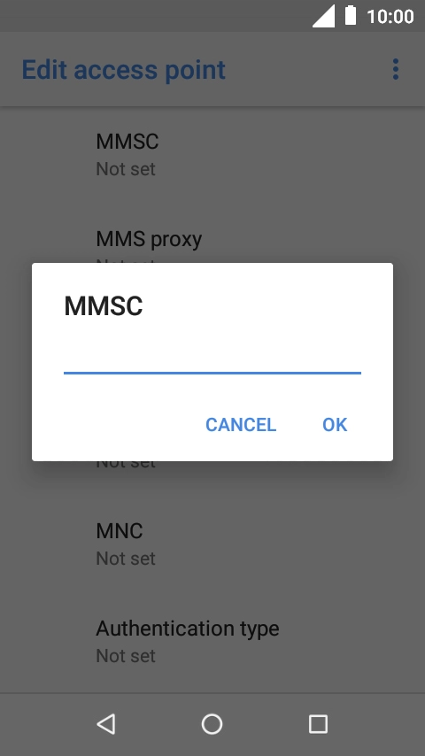 Key in http://mmsc.mms.o2.co.uk:8002 and press OK.