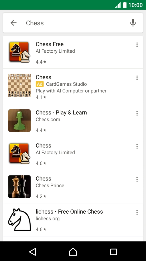 Press the required app. Press the required app.