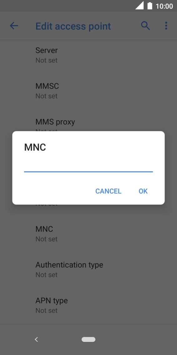Key in 10 and press OK. Key in 10 and press OK.