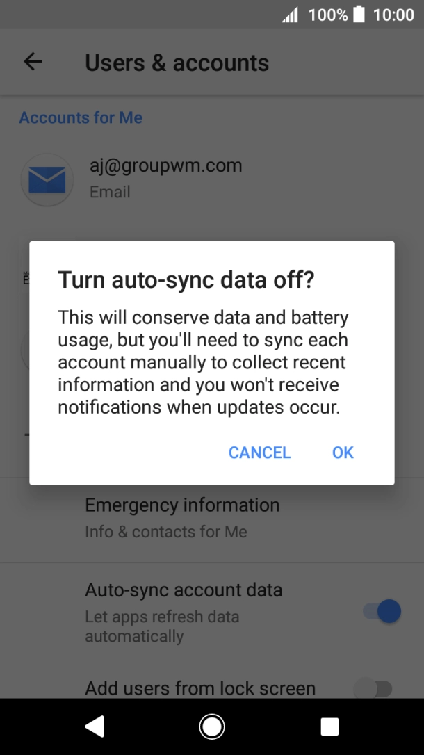 If you turn off the function, press OK.