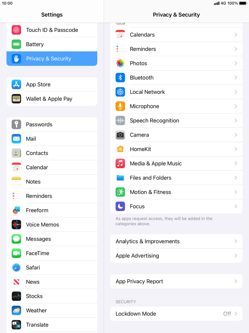 Press App Privacy Report.