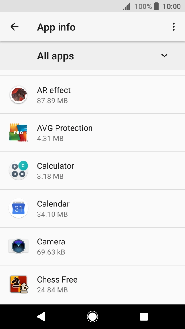 Press the required app.