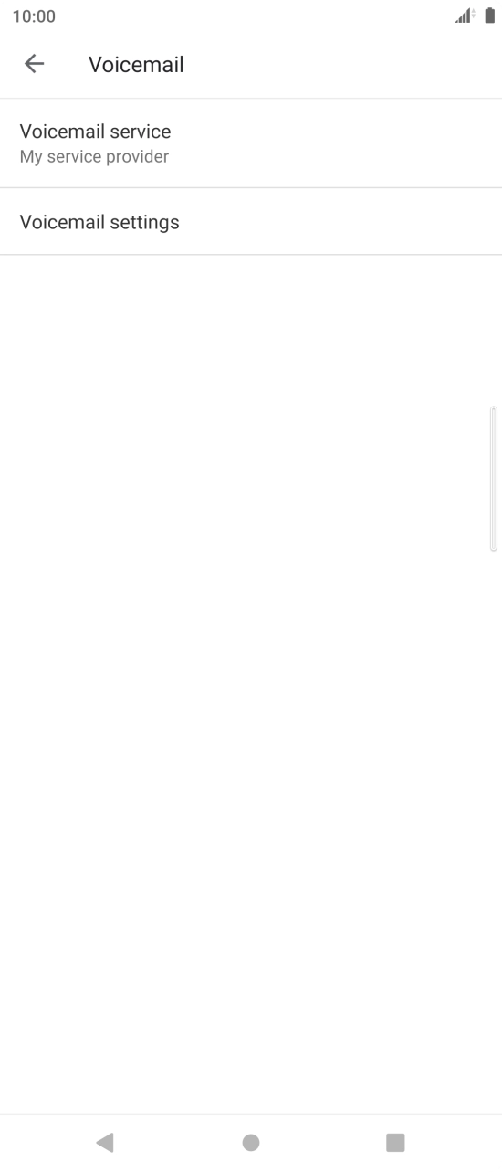 Press Voicemail settings.