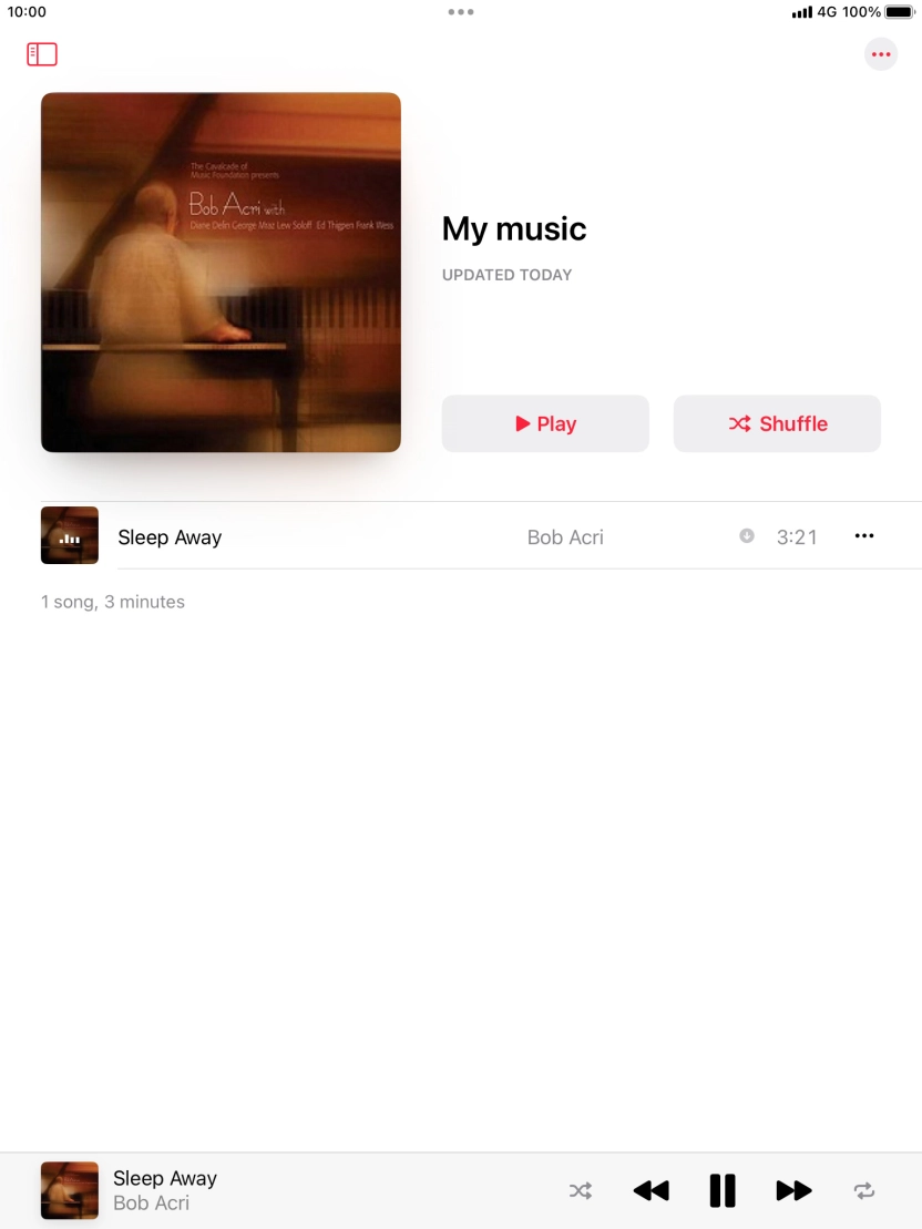 Press the song title.