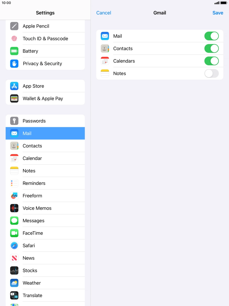 If this screen is displayed, you email account has been recognised and set up automatically. Follow the instructions on the screen to key in more information and finish setting up your tablet.
