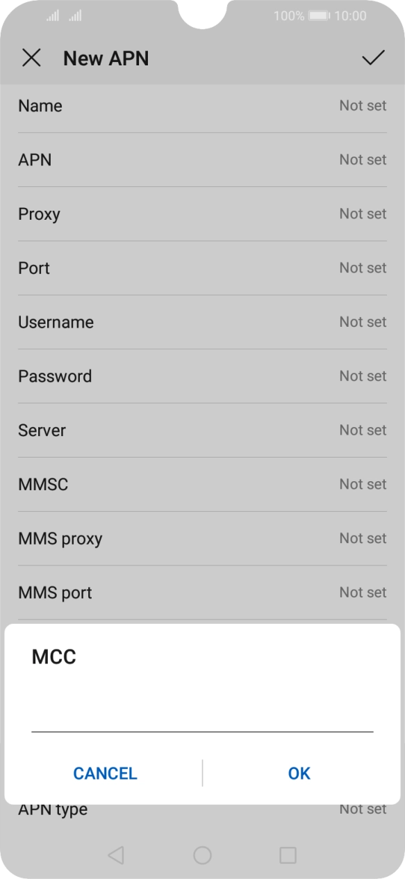 Key in 234 and press OK.