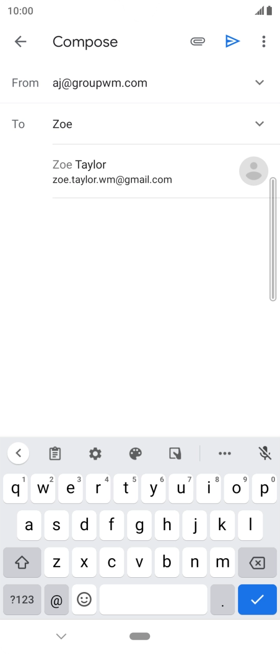 Press the required contact.