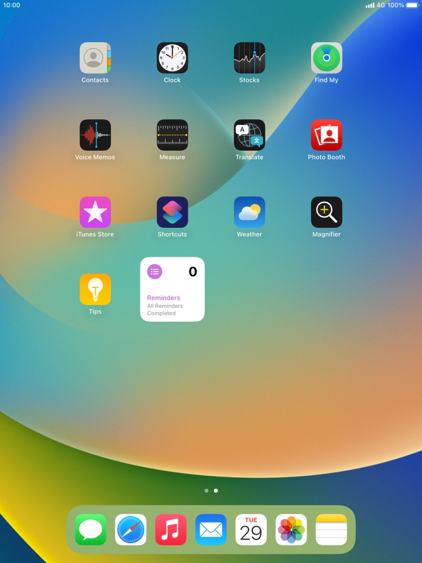 If you're using a Widget Stack: slide up or down on the stack to select the required widget.