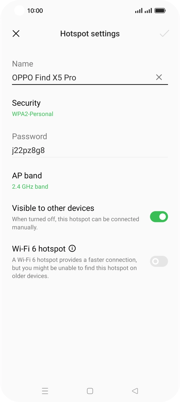 Press the field below 'Name' and key in the required name.