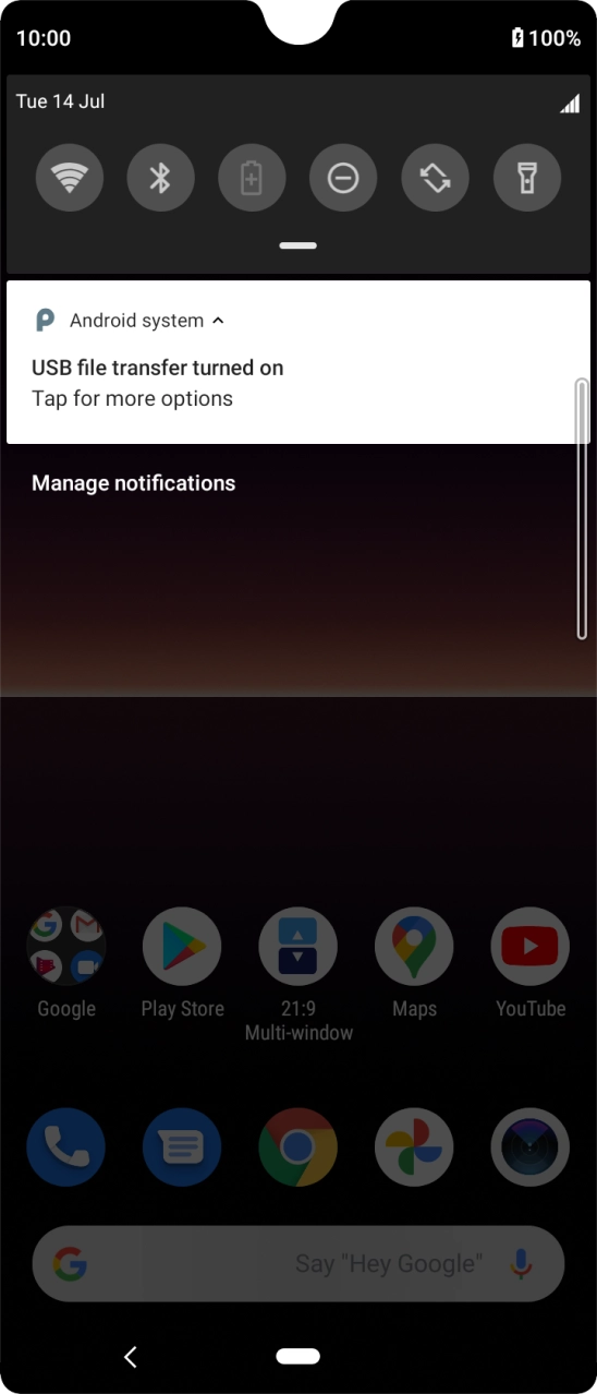 Press Tap for more options.
