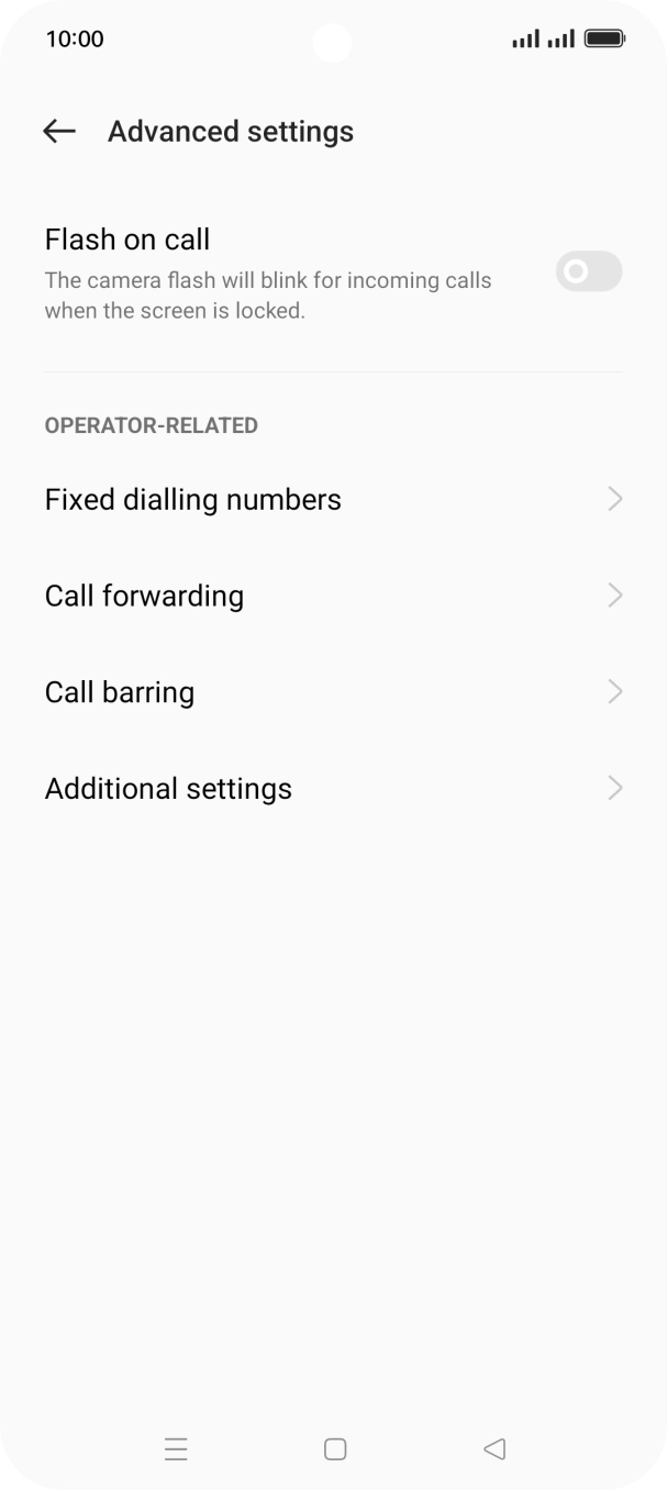 Press Call forwarding. Press Call forwarding.