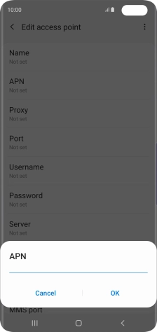 Key in mobile.o2.co.uk and press OK.
